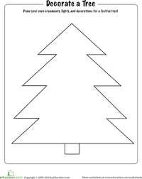 Christmas Coloring Decorate A Tree Worksheet Education Com Preschool Christmas Christmas Worksheets Christmas Tree Coloring Page