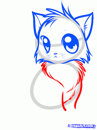 Want to see more posts tagged #cat sketch? How To Draw A Cute Anime Cat Step 4 Cat Drawing Tutorial Cartoon Drawings Animal Drawings