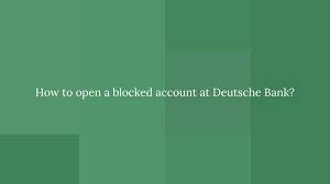 Free cash withdrawal in several countries. How To Open A Blocked Account Sperrkonto At Deutsche Bank