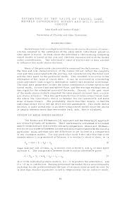 wage rate per unit of time, c^ is money cost of mode k, and t|^ is time  spent z =
