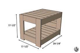 Belvedere Outdoor End Table Plans Restoration Hardware Knock Off Outdoor End Tables Diy End Tables End Table Plans