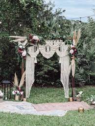 Macrame Wedding Backdrop Rental Outdoor Wedding Arch Bohemian Wedding Boho Wedding Decor Macrame Wedding Decor Ceremony Backdrop Macrame Wedding Decor Boho Wedding Decorations Wedding Arches Outdoors
