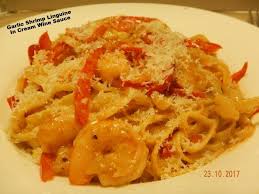 Goat cheese and chicken pasta. Garlic Shrimp Linguine In Cream Wine Sauce Recipe Recipezazz Com