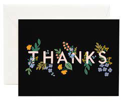 Strawberry fields thank you thank you card. Posey Thank You Card Greeting Card Online Shop Rifle Paper Co Deutschland Captain Card