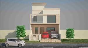 This Is A Standard 5 Marla House Front Design With The Complete Layout Plan As It Has 3 Bedrooms With Duplex House Design Family House Plans Small House Design