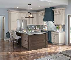 3 Tone Kitchen With Sherwin Williams Icy Avalanche Kitchen Interior Kitchen Remodel Kitchen Remodel Idea