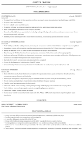 Apply to regional manager, distribution manager, general manager and more! Cluster Manager Resume Sample Mintresume