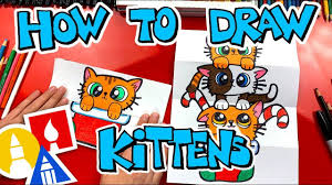 How To Draw A Christmas Kitten Stack Folding Surprise Art For Kids Hub Christmas Art For Kids Art For Kids Follow the easy step by step instructions that you can use for free!
