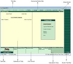 A tally is a record of amounts or numbers which you keep changing and adding to as the activity which affects it progresses. Screen Components In Tally Javatpoint