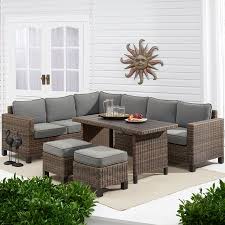 Better Homes Gardens Brookbury 5 Piece Patio Wicker Sectional Set Walmart Com Patio Furniture Sets Patio Sectional Wicker Sectional