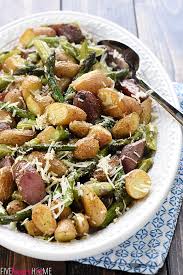 Grilled asparagus with bacon and mushrooms Easter Side Dishes More Than 50 Of The Best Sides For Easter Dinner