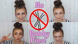 Make a small half beehive without much volume, leaving some hair on the sides. 4 No Bobby Pin Messy Buns You Have To Try Hairstyles For Medium And Long Hair Youtube