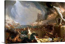 The course of empire cole. The Course Of Empire Destruction By Thomas Cole Wall Art Canvas Prints Framed Prints Wall Peels Great Big Canvas