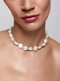 Mateo Collier En Or 14ct à Perles Baroques