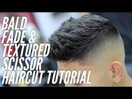 Barber Tutorial Using Scissors On Top With A Bald Fade On Sides Youtube Bald Fade Mens Hairstyles Fade Mens Hairstyles
