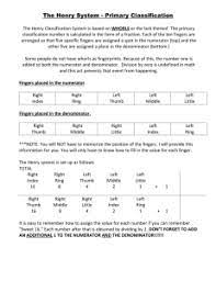 The Henry Classification System