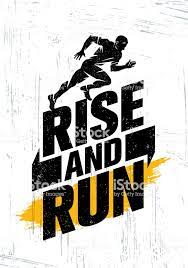 Rise And Run Marathon Sport Event Motivation Quote Poster Concept Active Lifestyle Typography Illustration Royalt Rise And Run Quote Posters Marathon Posters