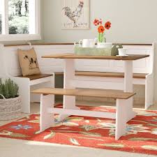 August Grove Bop 3 Piece Pine Solid Wood Breakfast Nook Dining Set Reviews Wayfair In 2020 Nook Dining Set Breakfast Nook Dining Set Breakfast Nook Table