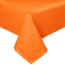 The orange tablecloth was beautiful. Plain Cotton Orange Tablecloth