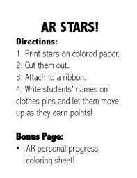 Ar Star Chart And Personal Progress Coloring Page