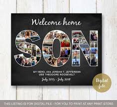  Gifts For Son Welcome Home Photo Collage Poster For Son Soldier Military Sign Digital File Welcome Home Son Welcome Home Soldier Welcome Home Parties