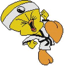 Tweety Bird Cross Stitch Pattern Cross Stitch Pattern Color Martial Arts Tweety Bird Twaekwondo Kung Fu Karate Gi Cross Stitch Patterns Dimensions Cross Stitch Cross Stitch