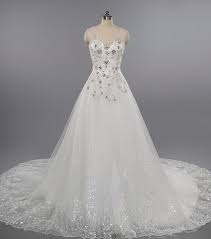 Luxury Dubai Wedding Dress A Line Lace Applique Sequined Wedding Dresses Shiny Sparkly Wedding Gown Wedding Dress Sequin Dubai Wedding Dress Sequins Wedding Gown