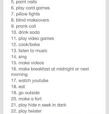 Slumber parties are a fun way to bond with your friends. Pin By Halle Woodbeck On Best Friends 3 Things To Do At A Sleepover Best Friend Bucket List Sleepover Things To Do