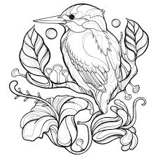 zentangle beija-flor estilizado dos desenhos animados voando em torno de  flores cheias de néctar. desenho