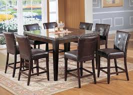 Acme 07059 Counter H Table Bk Marble Walnut 54x54 Counter Height Table Sets Counter Height Table Dining Table Marble