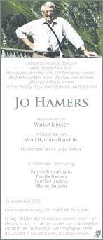 Bevestig dan met ja, ik aanvaard de voorwaarden. Jo Hamers 22 12 2020 Overlijdensbericht En Condoleances Mensenlinq Nl
