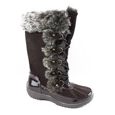 Sporto Womens Miley Chocolate Snow Boots Size 6