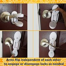 It's cute until they caught their small fingers in the doors or the hinges. Door Handle Baby Proof Device Pack Of 4 Door Handle Child Safety Lock Safety