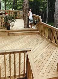 Clean A Bare Unfinished Cedar Wood Deck With Dish Soap Wooden Deck Designs Building A Deck Decks Backyard