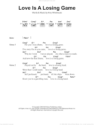 Well oh my god did she look cute, at the dame vera clay pigeon shoot, but it was over check amazon for living is so easy mp3 download these lyrics are submitted by burkul browse other artists under b:b2 b3 b4. Winehouse Love Is A Losing Game Sheet Music For Guitar Chords