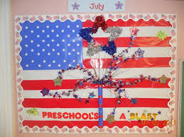 Creative and inspiring bulletin boards can bring life to a classroom or area of your school. Preschool Is A Blast Patriotic Bulletin Board Idea Supplyme