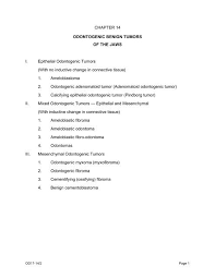 Chapter 14 Odontogenic Benign Tumors Of The Jaws I