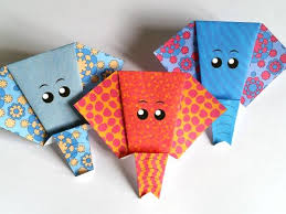 Tete D Elephant En Origami Elephant En Origami Origami Simple Origami