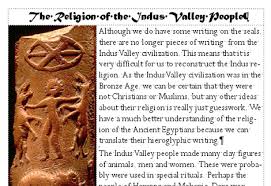 Religion - Indus Valley