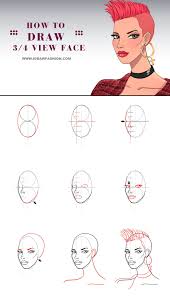 How To Draw 3 4 View Faces I Draw Fashion Drawing Tutorial Face Face Drawing Fashion Illustration Face