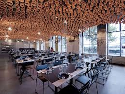 Sweeping Clay Canopy From Upside Down Pots Restaurant Interior Architecture Design Design