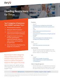 Heading Restrictions for Thryv