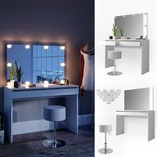 Coiffeuse Spacieuse Moderne Led Tabouret Cielterre Commerce En 2020 Espaces De Stockage Coiffeuse Moderne Spacieux