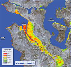 Altitudinea furnizată de gps (global positioning system), este înălţimea. Seattle Elevation Map Altitudine Harta Din Seattle Washington Statele Unite Ale Americii