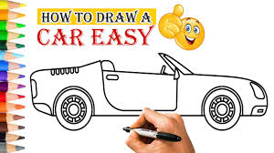 As you can see, we draw a car in a half turn. How To Draw A Car Very Easy Learn Drawing Car Simple Step By Step Hd Drawing Video Tutorials Youtube