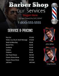 Somehow when we see bed head hair we always. Barber Shop Price List Template Postermywall