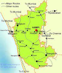 As one can see in karnataka district map, smaller towns and district headquarters are well connected by state highways. Rail Map