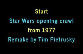 Star Wars opening crawl from 1977