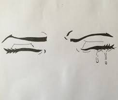 Pin on back to drawing. Image Result For Crying Closed Eyes Drawing Cry Drawing Closed Eye Drawing Eye Drawing