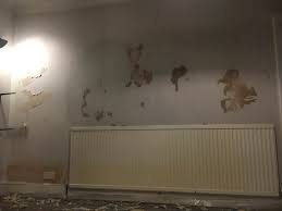 Choose a wallpaper removal method. Exposed Plaster And Peeling Paint After Removing Wallpaper Homeimprovement